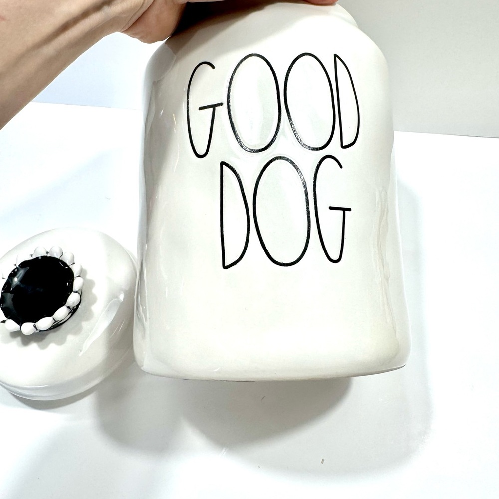 RAE DUNN GOOD DOG FOOD SNACK CANISTER - Picture 12 of 14